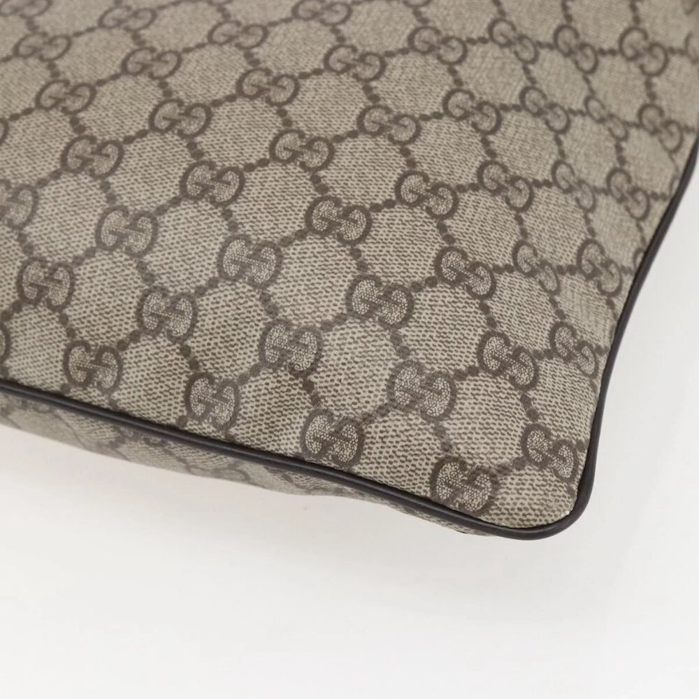 GUCCI GG Supreme Shoulder Bag PVC Beige Silver Auth 151520 - Picture 5 of 16